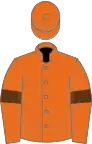 Orange, brown armlets