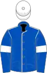 Royal Blue, White seams, armlets and cap