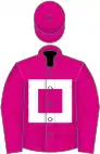 Pink, white hollow box, pink cap