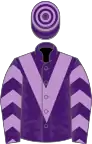 Purple, Mauve chevron, chevrons on sleeves, hooped cap