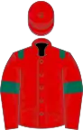 Red, dark green epaulets and armlets