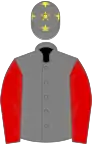 Black yellow stars, red sleeves, yellow stars on cap