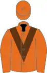Orange, brown chevron