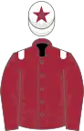 Maroon, grey epaulets, grey cap, maroon star