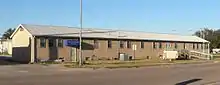 Long low one-story building