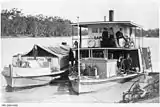 Image 5The Paddle Steamer P. S. Sapphire on the Murray River with a barge. (from Transport in South Australia)