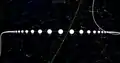View of path from Earth with 1 day motion