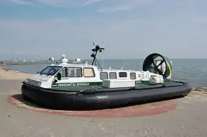 Griffon 2000TD hovercraft used for coast guard.