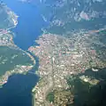 Lecco aerial view from the south