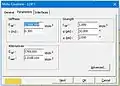 Input parameters given for the Mohr–Coulomb soil model
