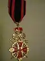 Frontside of the decoration for knights.