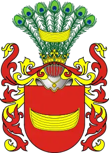 The Opaliński family used the Łodzia coat of arms.