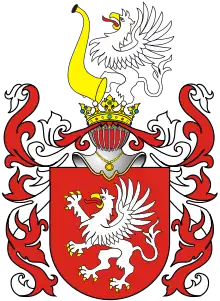 Gryf coat of arms of the Polish knighthood family Gryfici. Used since c. 1481