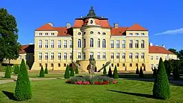 Rogalin's Raczyński Palace within Rogalin Landscape Park, some 8&nbsp;mi south of Poznań. Rear view