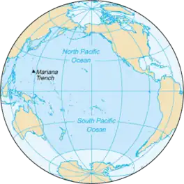 Map of the Pacific Ocean