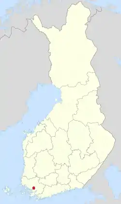 Location of Paimio in Finland