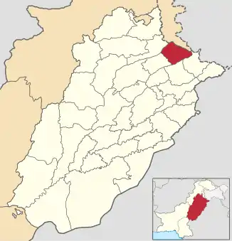 Map of Gujrat District