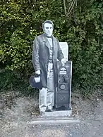 Pannel of Édouard Lartet at the beginning of the trail.