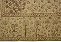 Palampore tapestry dipicting toddy tappers, India, 1750 CE.
