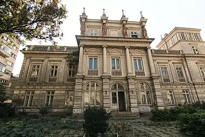 Neoclassical - Știrbei Palace on Calea Victoriei, c.1835, by Michel Sanjouand; with a new level with caryatids made in 1882 by Joseph Hartmann