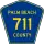 County Road 711 marker