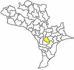 Mandal Map of Krishna District showing Pamarru Mandal (in yellow)