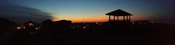 Panorama of Kill Devil Hills at Night