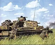 German infantry desant, during an advance, 1941