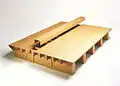 Pappbett cardboard bed, by Hans-Peter Stange, Berlin 1989
