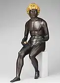 Paris with his apple, statuette by Antico, c. 1500–05, .mw-parser-output .frac{white-space:nowrap}.mw-parser-output .frac .num,.mw-parser-output .frac .den{font-size:80%;line-height:0;vertical-align:super}.mw-parser-output .frac .den{vertical-align:sub}.mw-parser-output .sr-only{border:0;clip:rect(0,0,0,0);clip-path:polygon(0px 0px,0px 0px,0px 0px);height:1px;margin:-1px;overflow:hidden;padding:0;position:absolute;width:1px}14+5⁄8 inches (37&nbsp;cm) high