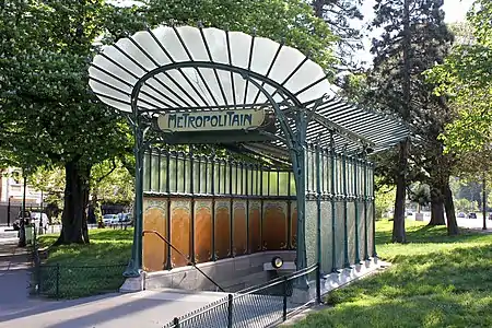 The Porte Dauphine Métro Station (Paris), by Hector Guimard, 1900