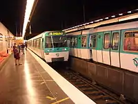 MF 77 rolling stock on Line 13 at Malakoff–Plateau de Vanves