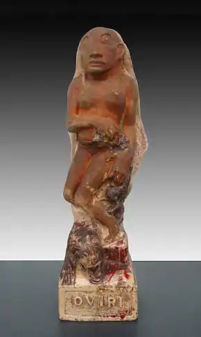 Paul Gauguin, 1894, Oviri (Sauvage), partially glazed stoneware, 75 x 19 x 27 cm, Musée d'Orsay, Paris
