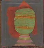Actor's Mask; by Paul Klee; 1924; oil on canvas mounted on board; 36.7 x 33.8&nbsp;cm; Museum of Modern Art (New York City)