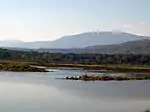 Scenery at Cap Tourmente Wildlife Area with Mont-Sainte-Anne in the background