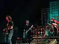 Eddie Vedder (front) and Jeff Ament (bass) in Berlin on July 5, 2012.
