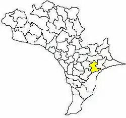 Mandal map of Krishna district showing  Pedana mandal (in yellow)