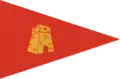The pennant of the Commander of the Armed Forces of Malta consists of a red field with the symbol of the Armed Forces in gold at its centre.