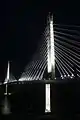 Bridge illuminated at night