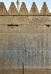 Delegation bearing gifts (Persian Achaemenid); c.490 BC; limestone; c.260 x 150&nbsp;cm; in situ, Persepolis (Iran)