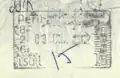 Peruvian entry stamp in a New Zealand passport, issued at Lima Airport. Part of a UK entry stamp is visible in the top part.