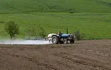 Image 36Pesticide application for chemical control of nematodes in a sunflower planted field. Karaisalı, Adana - Turkey. (from Agricultural safety and health)