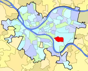 Four Mile Run is located in Pittsburgh neighborhoods