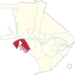 Map of Manila showing the location of Port Area