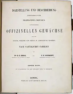 Pharmacopoea Borussica aufgeführten offizinellen Gewächse title page