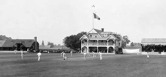 Philadelphia Cricket Club, original building, burned 1909.