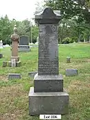 Tombstone of Thomas Picton, who died in the Gaylord Mine Disaster of 1894.