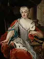 Portrait of Maria Klementyna, John III's granddaughter, painted by Pier Leone Ghezzi around 1735.