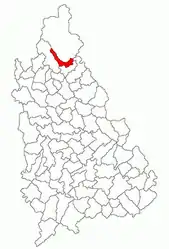 Location in Dâmbovița County