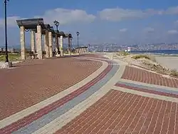 The promenade near the beach at Kiryat Yam